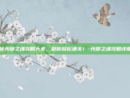 揭秘光明之魂攻略大全，助你轻松通关！-光明之魂攻略详细图
