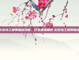 彩虹岛工程师加点攻略，打造最强角色-彩虹岛工程师加点