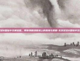 实况足球8国际中文解说版，带你领略绿茵场上的激情与策略-实况足球8国际中文解说版