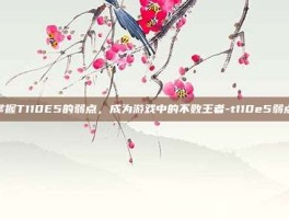 掌握T110E5的弱点，成为游戏中的不败王者-t110e5弱点