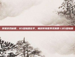掌握游戏秘籍，85登陆器在手，畅游传奇世界无障碍-1.85登陆器