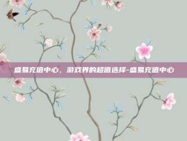 盛易充值中心，游戏界的超值选择-盛易充值中心