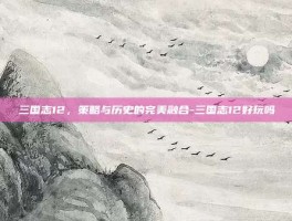 三国志12，策略与历史的完美融合-三国志12好玩吗