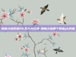 神魔大陆职业PK实力大比拼-神魔大陆哪个职业pk厉害
