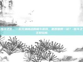 炫斗之王，一款充满挑战的格斗游戏，是否值得一试？-炫斗之王好玩吗