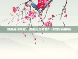 刺激战场停服，告别还是新生？-刺激战场停服