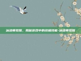 冰洁师觉醒，揭秘游戏中的终极技能-冰洁师觉醒