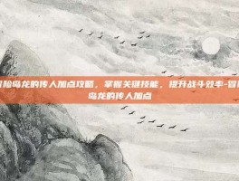 冒险岛龙的传人加点攻略，掌握关键技能，提升战斗效率-冒险岛龙的传人加点
