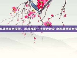 刺激战场宣布停服，游戏界的一次重大转变-刺激战场宣布停服