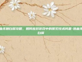 热血无赖白屏攻略，如何应对游戏中的常见技术问题-热血无赖白屏