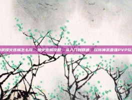 神武烽火连城怎么玩，烽火连城攻略，从入门到精通，玩转神武最强PVP玩法