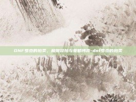 DNF罗杰的拍卖，极限冒险与策略博弈-dnf罗杰的拍卖