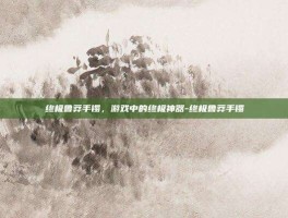 终极鲁莽手镯，游戏中的终极神器-终极鲁莽手镯