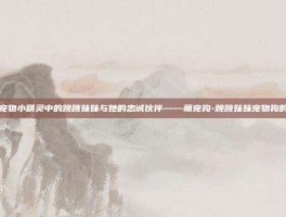 揭秘宠物小精灵中的跳跳妹妹与她的忠诚伙伴——萌宠狗-跳跳妹妹宠物狗的名字