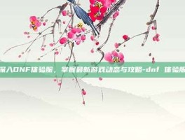 深入DNF体验服，掌握最新游戏动态与攻略-dnf 体验服