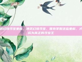 神武幻境寻宝坐标，神武幻境寻宝，唯有掌握这些坐标，才能成为真正的寻宝王