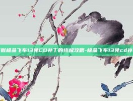 掌握极品飞车13免CD补丁的终极攻略-极品飞车13免cd补丁