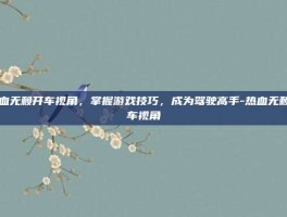 热血无赖开车视角，掌握游戏技巧，成为驾驶高手-热血无赖开车视角