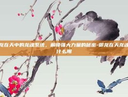 御龙在天中的龙魂系统，解锁强大力量的秘密-御龙在天龙魂有什么用
