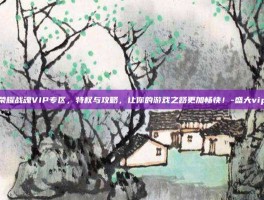 揭秘荣耀战魂VIP专区，特权与攻略，让你的游戏之路更加畅快！-盛大vip专区