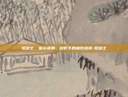 驭剑士，指尖波澜，剑影下的极致抉择-驭剑士