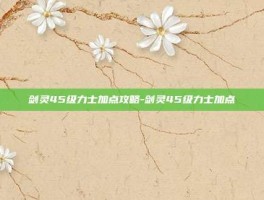 剑灵45级力士加点攻略-剑灵45级力士加点