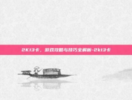 2K13卡，游戏攻略与技巧全解析-2k13卡