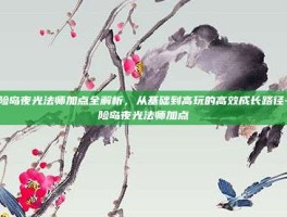 冒险岛夜光法师加点全解析，从基础到高玩的高效成长路径-冒险岛夜光法师加点