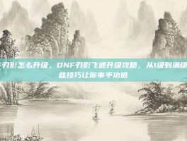 DNF刃影怎么升级，DNF刃影飞速升级攻略，从1级到满级，这些技巧让你事半功倍