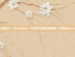 三国志11，Windows 7系统下的终极攻略-三国志11win7