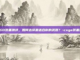 CSGO装备测评，如何选择最适合你的武器？-csgo装备测评