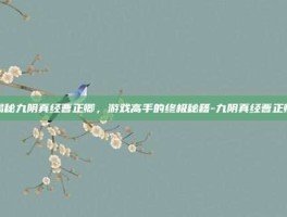 揭秘九阴真经曹正卿，游戏高手的终极秘籍-九阴真经曹正卿