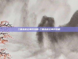 三国志赵云单开攻略-三国志赵云单开攻略