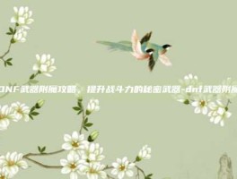 DNF武器附魔攻略，提升战斗力的秘密武器-dnf武器附魔