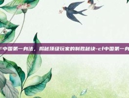 CF中国第一身法，揭秘顶级玩家的制胜秘诀-cf中国第一身法