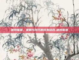 德邦联盟，策略与技巧的完美结合-德邦联盟
