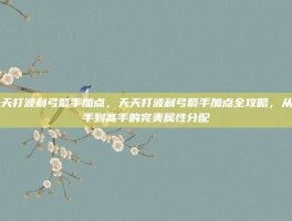 天天打波利弓箭手加点，天天打波利弓箭手加点全攻略，从新手到高手的完美属性分配