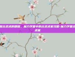 掌握古武术的精髓，魔力学堂中的古武术家攻略-魔力学堂古武术家