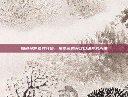 隐形守护者支线图，在命运的分岔口选择成为谁