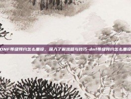 DNF等级预约怎么重设，深入了解流程与技巧-dnf等级预约怎么重设