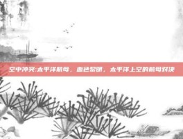 空中冲突:太平洋航母，血色黎明，太平洋上空的航母对决