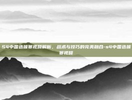 S4中国选拔赛视频解析，战术与技巧的完美融合-s4中国选拔赛视频
