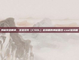 揭秘反恐精英，全球攻势（CSOL）密码箱的神秘面纱-csol密码箱