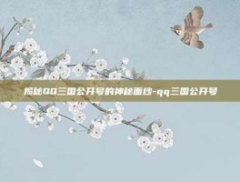 揭秘QQ三国公开号的神秘面纱-qq三国公开号
