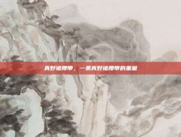 真野猪腰带，一条真野猪腰带的重量
