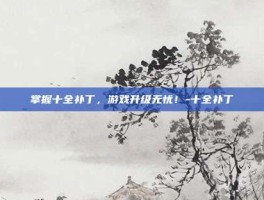 掌握十全补丁，游戏升级无忧！-十全补丁