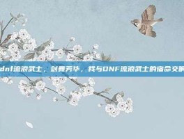 dnf流浪武士，剑舞芳华，我与DNF流浪武士的宿命交响