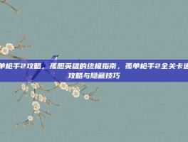 孤单枪手2攻略，孤胆英雄的终极指南，孤单枪手2全关卡通关攻略与隐藏技巧