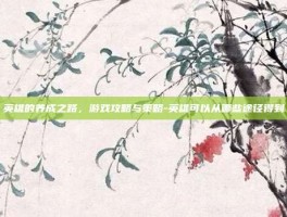 英雄的养成之路，游戏攻略与策略-英雄可以从哪些途径得到