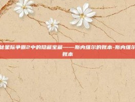 揭秘星际争霸2中的隐藏宝藏——斯内维尔的账本-斯内维尔的账本